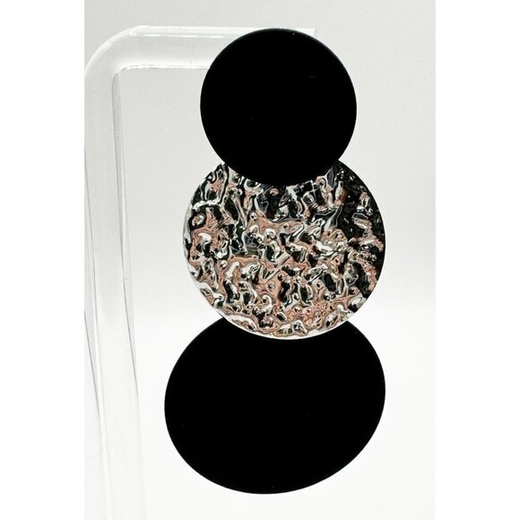 Women's Round Textured Casual Bohemian Hippie Design Earrings NWT - Picture 2 of 4